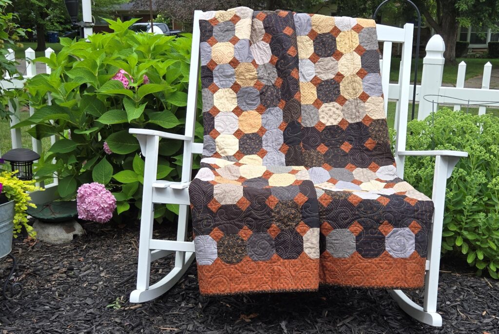 2 pumpkin spice bench
